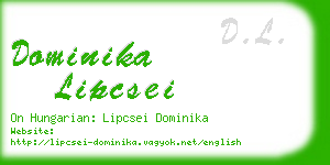dominika lipcsei business card